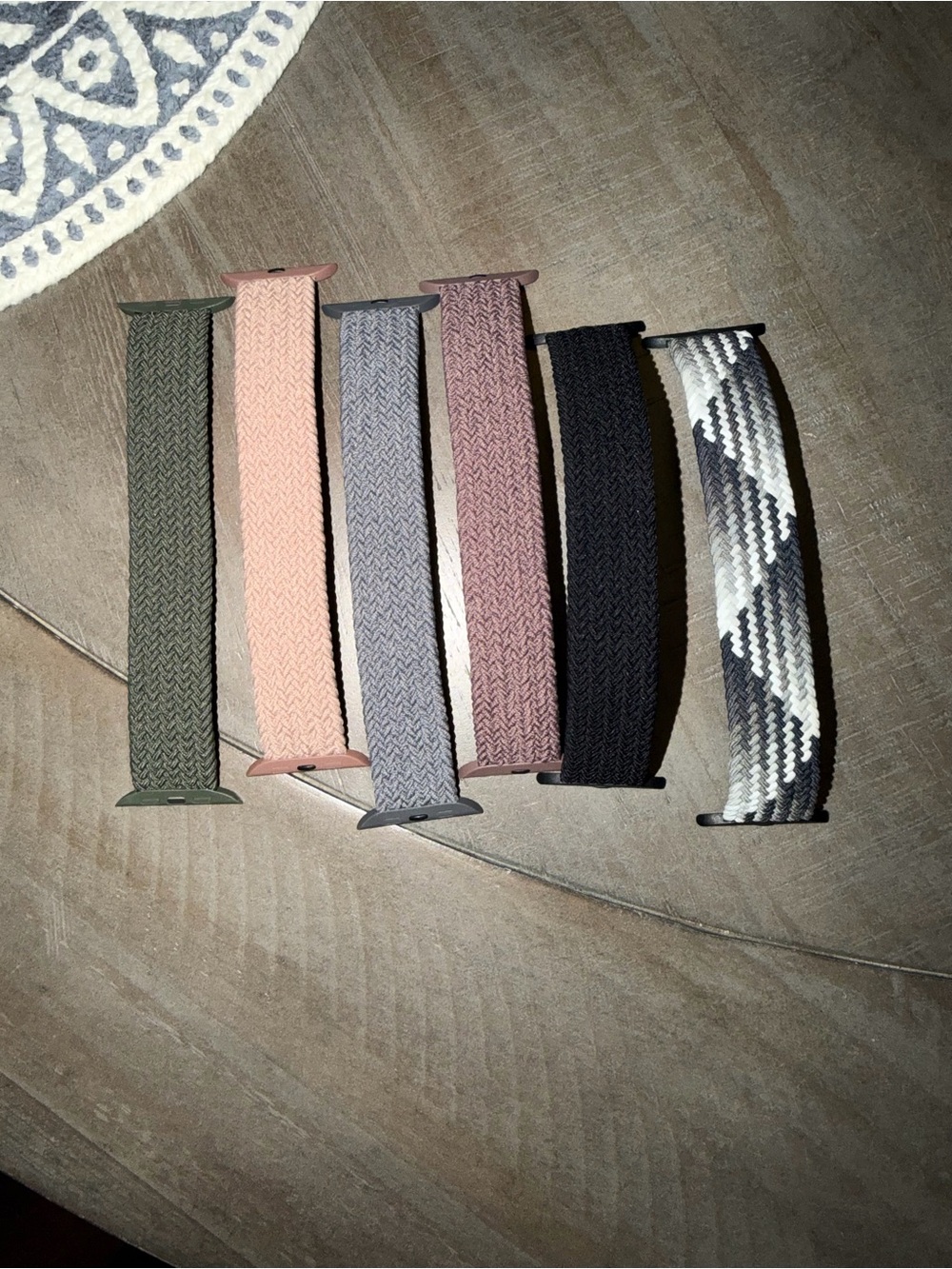 Braided Apple Watch Solo Loop Bands - Olive, Blush, Gray, Mauve, Black, Camo